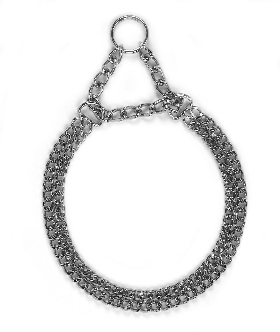 Dvojna ovratna veriga 2,5 mm, 45 cm kromirana