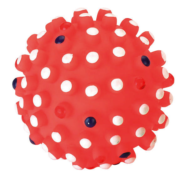 Vinilna žoga za igranje ca. 10cm z vozli + piskalom