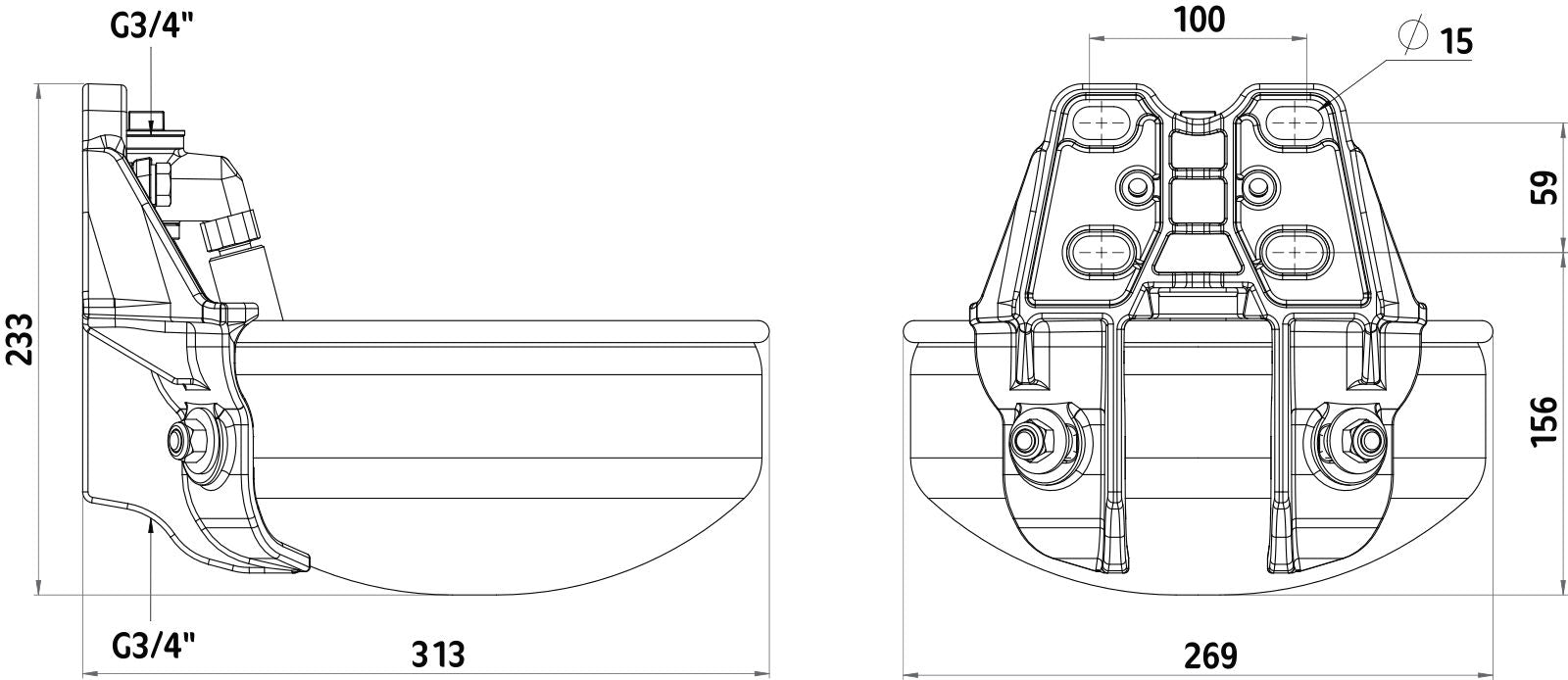 NAPAJALNIK inox s cevnim ventilom 3/4?