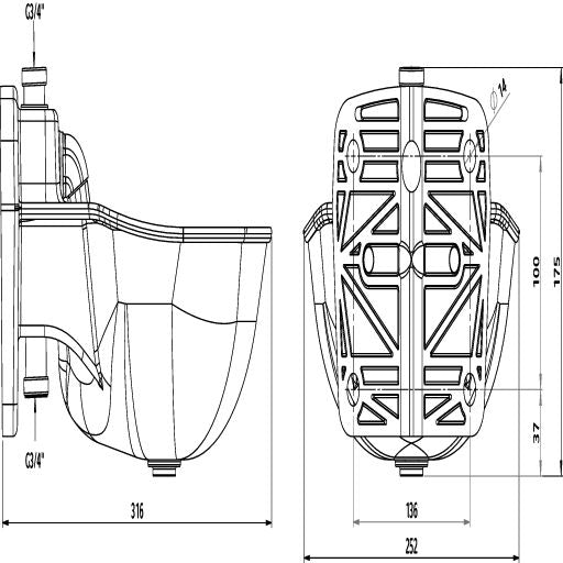NAPAJALNIK K75 umetna masa s cevnim ventilom 3/4?