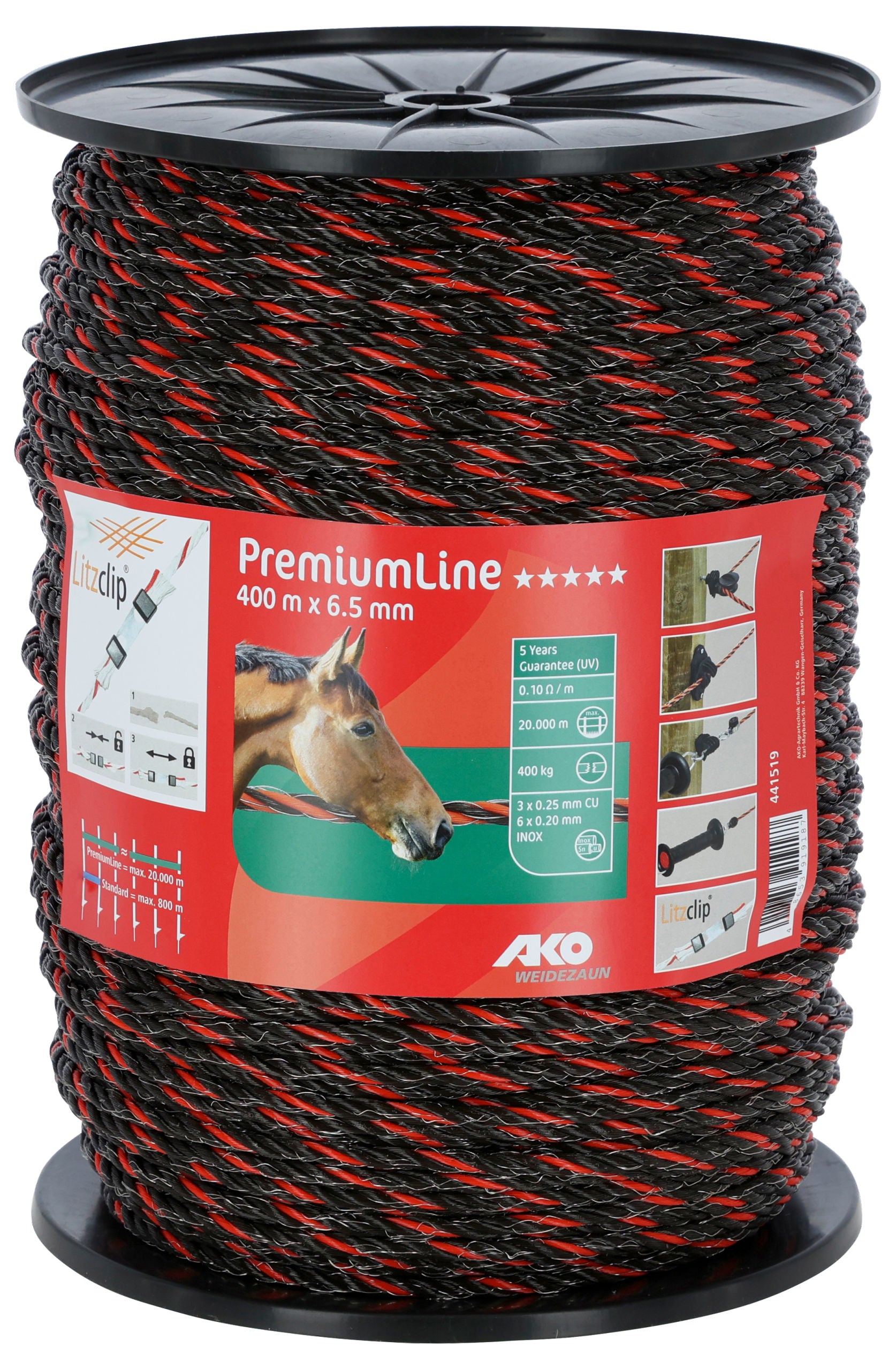 VRV PREMIUM Plus oranž/rjav 6,5mm (400kg) - 400m