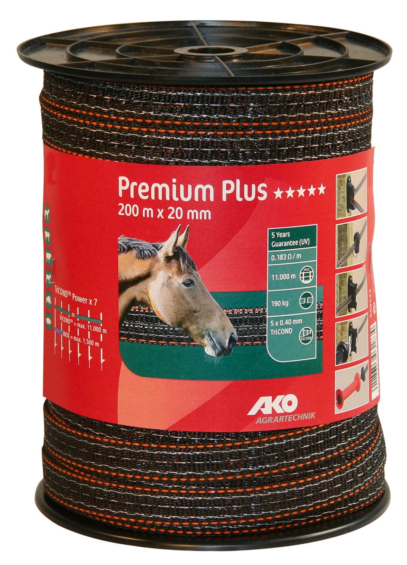 TRAK 20mm PREMIUM Plus oranž/ rjav (190kg) - 200m