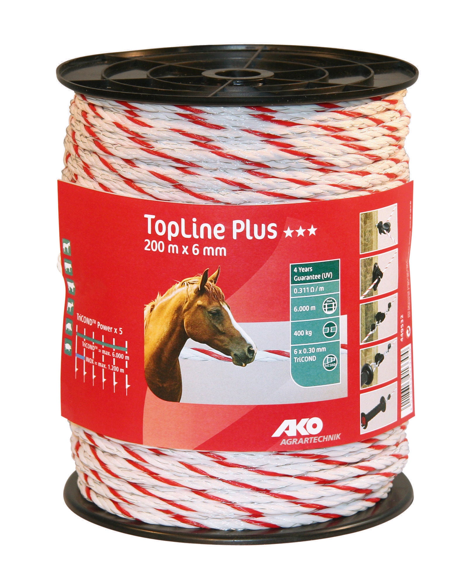 VRV TOP rdeca 6mm (400kg) 200m